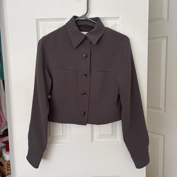 Wilfred Jackets & Blazers - Wilfred Peppercorn Grey Cropped Blazer